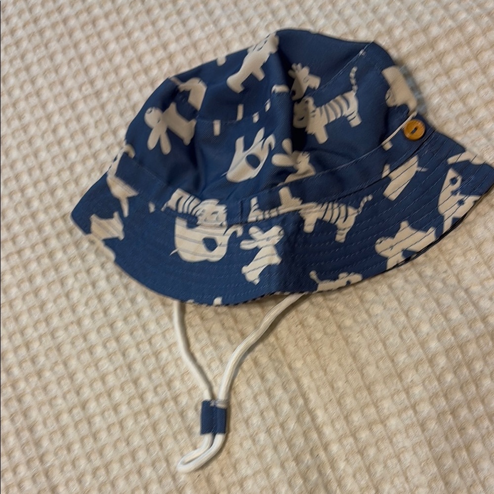Blue Safari Print Bucket Hat